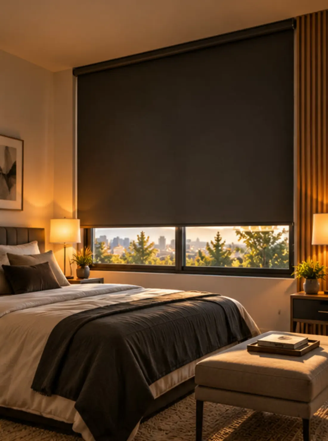 Cortinas roller para dormitorio