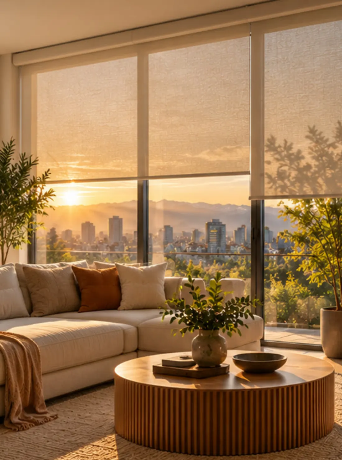 Cortinas roller para living