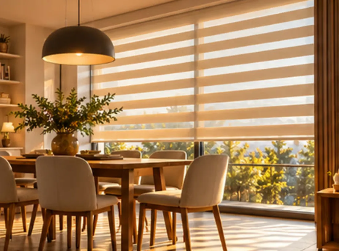 Cortinas roller para comedor