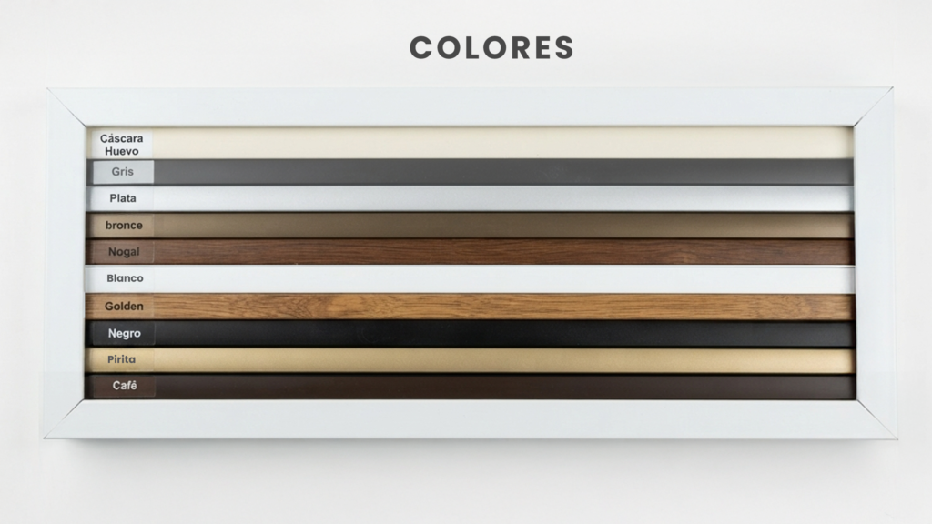 Muestrario de telas y colores de cortinas roller a medida